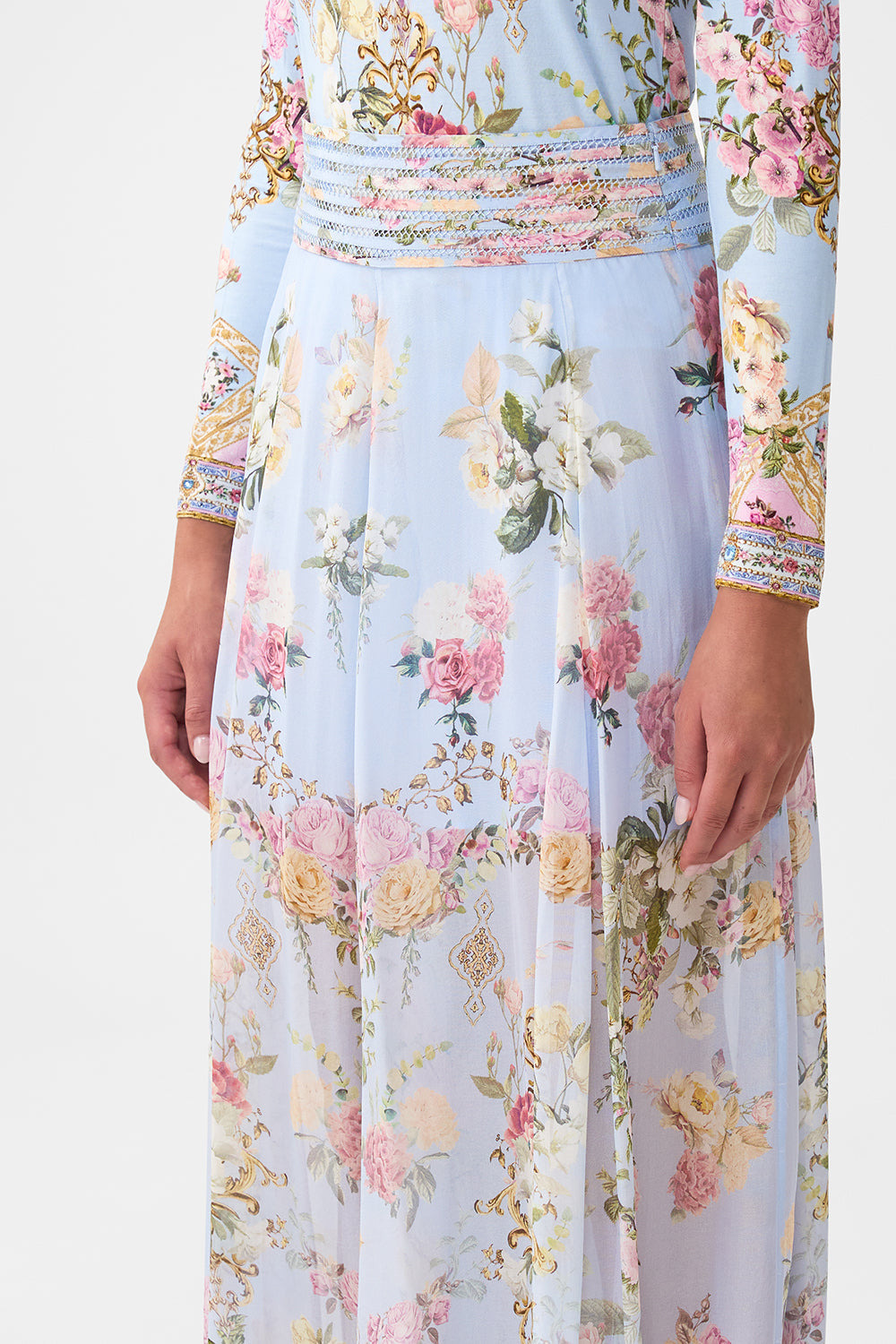 WAISTED WIDE LEG PANT - 5