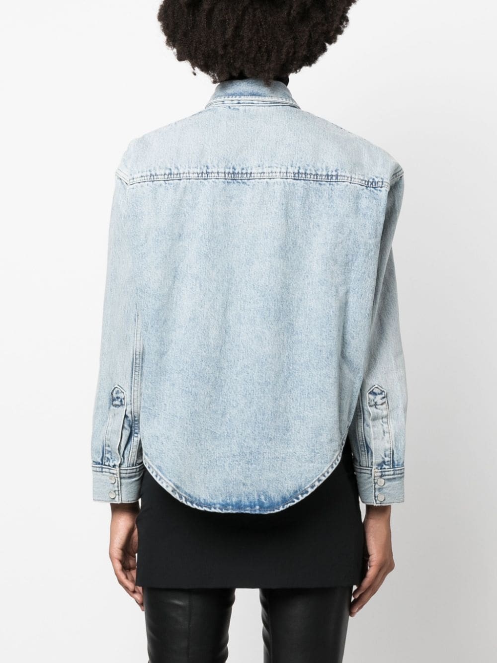 press-stud denim jacket - 4