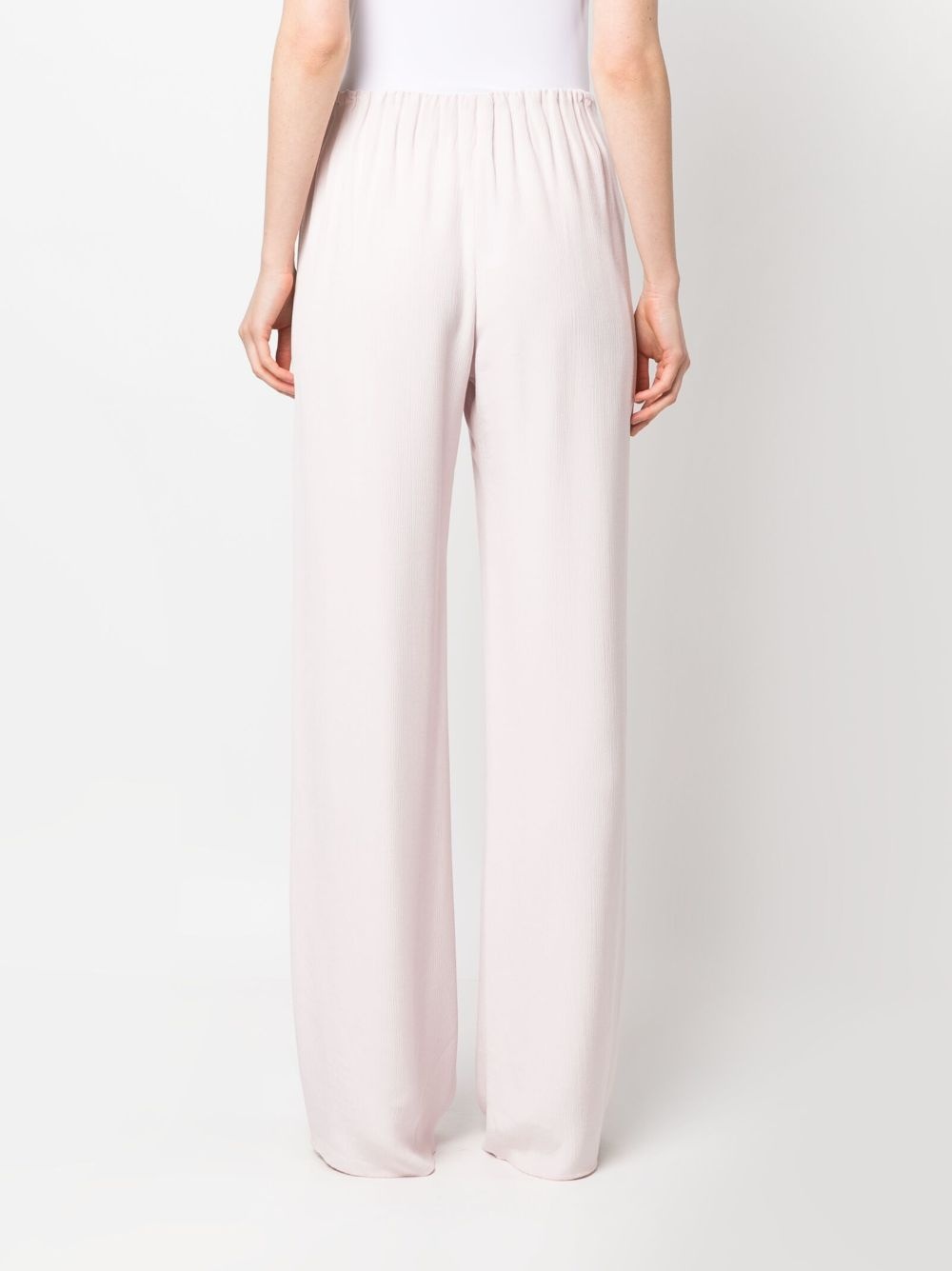 gathered wide-leg trousers - 4