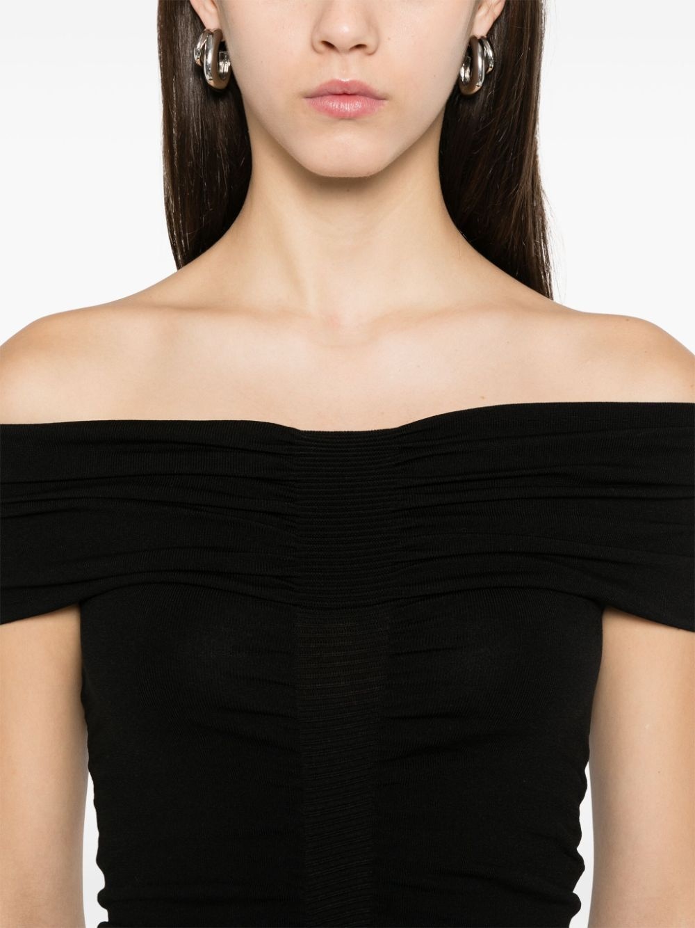 off-shoulder mini dress - 5