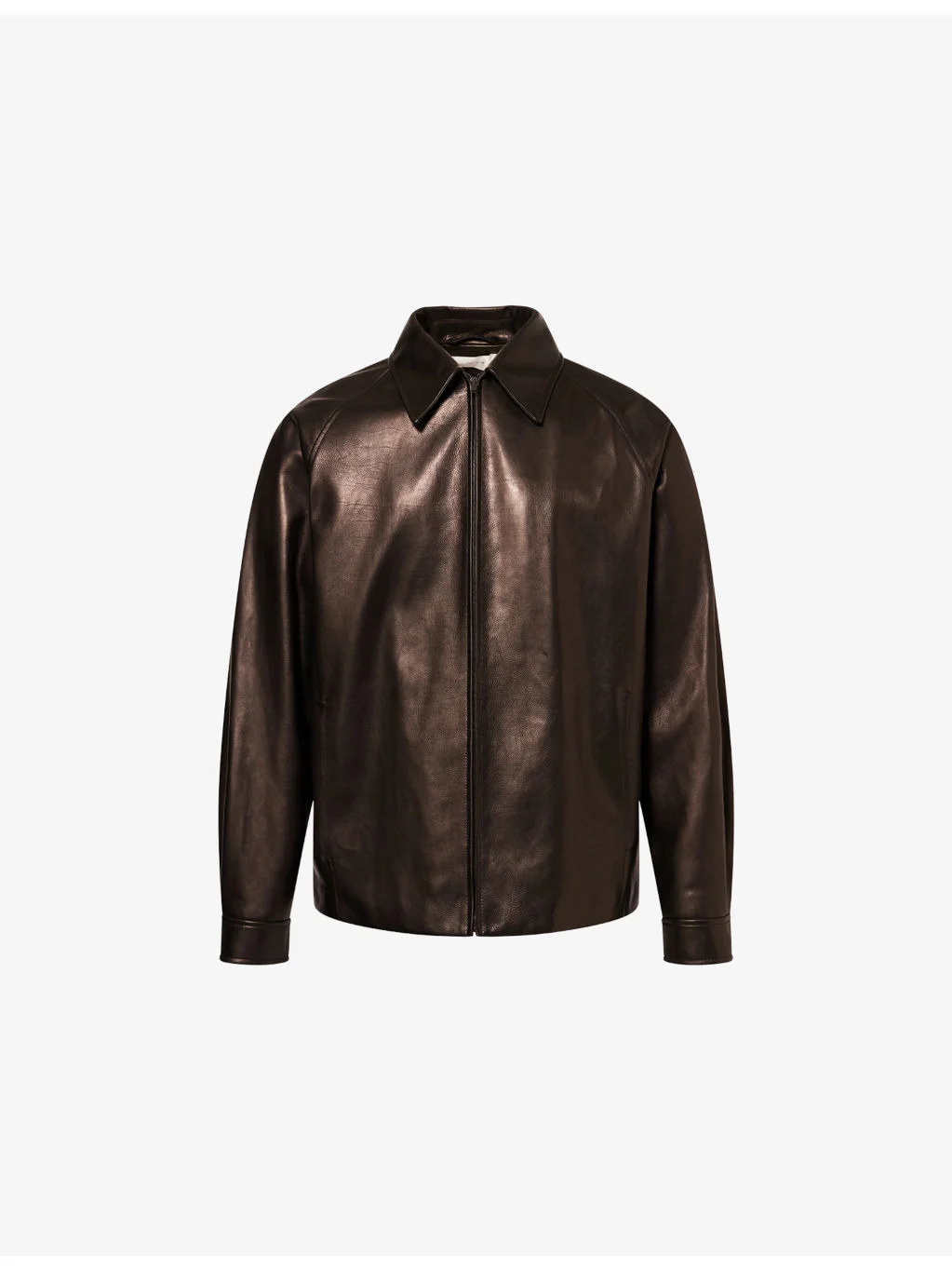 Mount Raglan-Sleeve Leather Jacket - 1