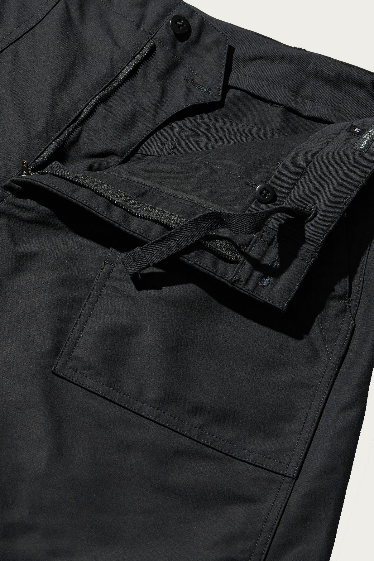 Fatigue Pant - Black Cotton Double Cloth - 3