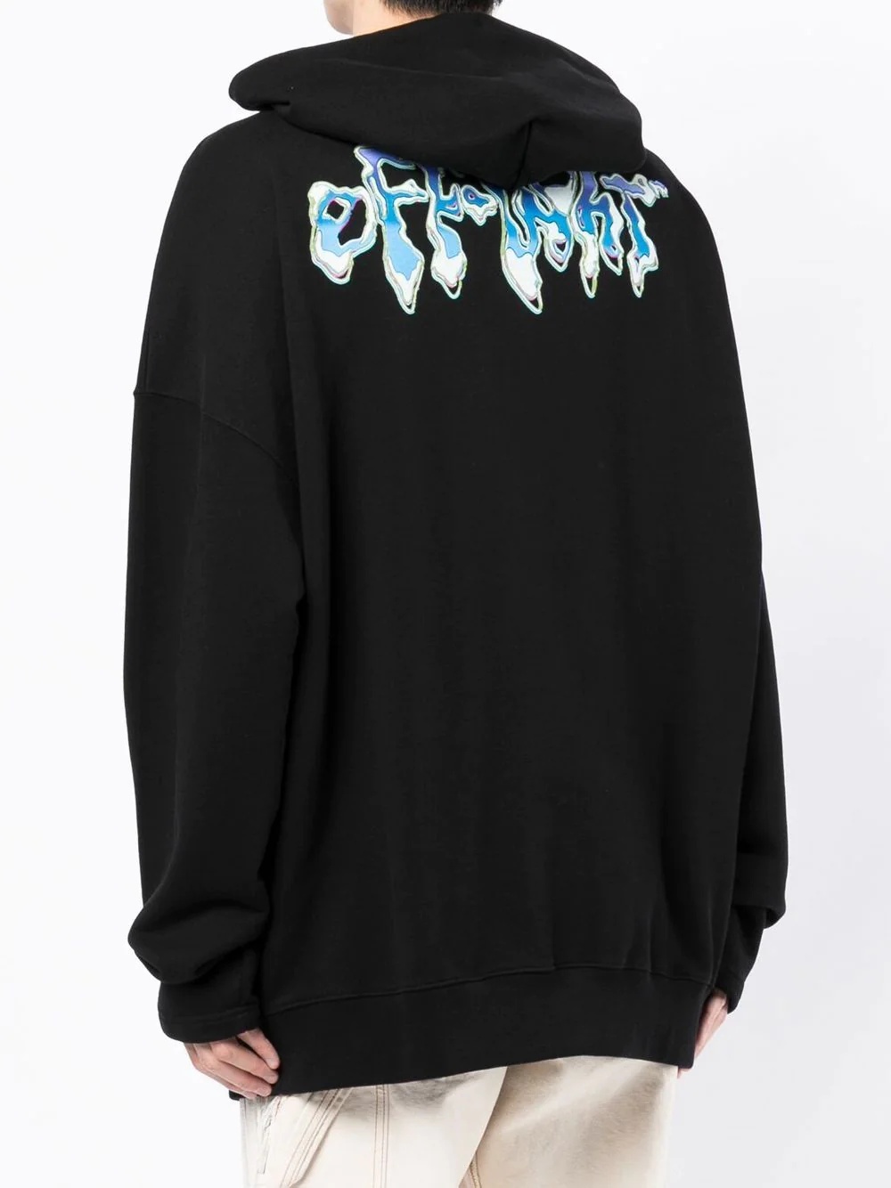 Arrows-print elongated hoodie - 4