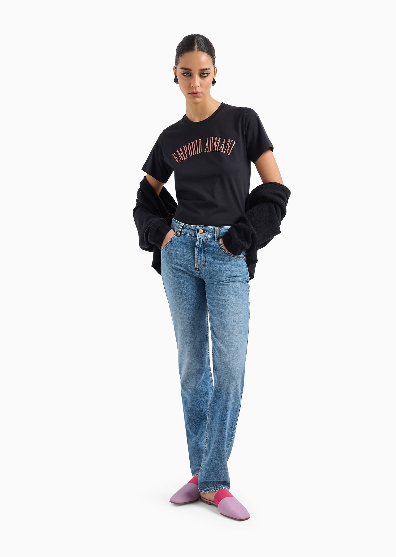 ASV organic jersey T-shirt with glitter logo - 4