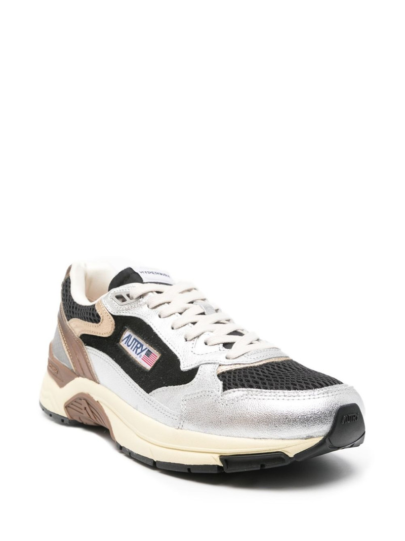 AUTRY Hyperway metallic leather mesh sneakers outlook