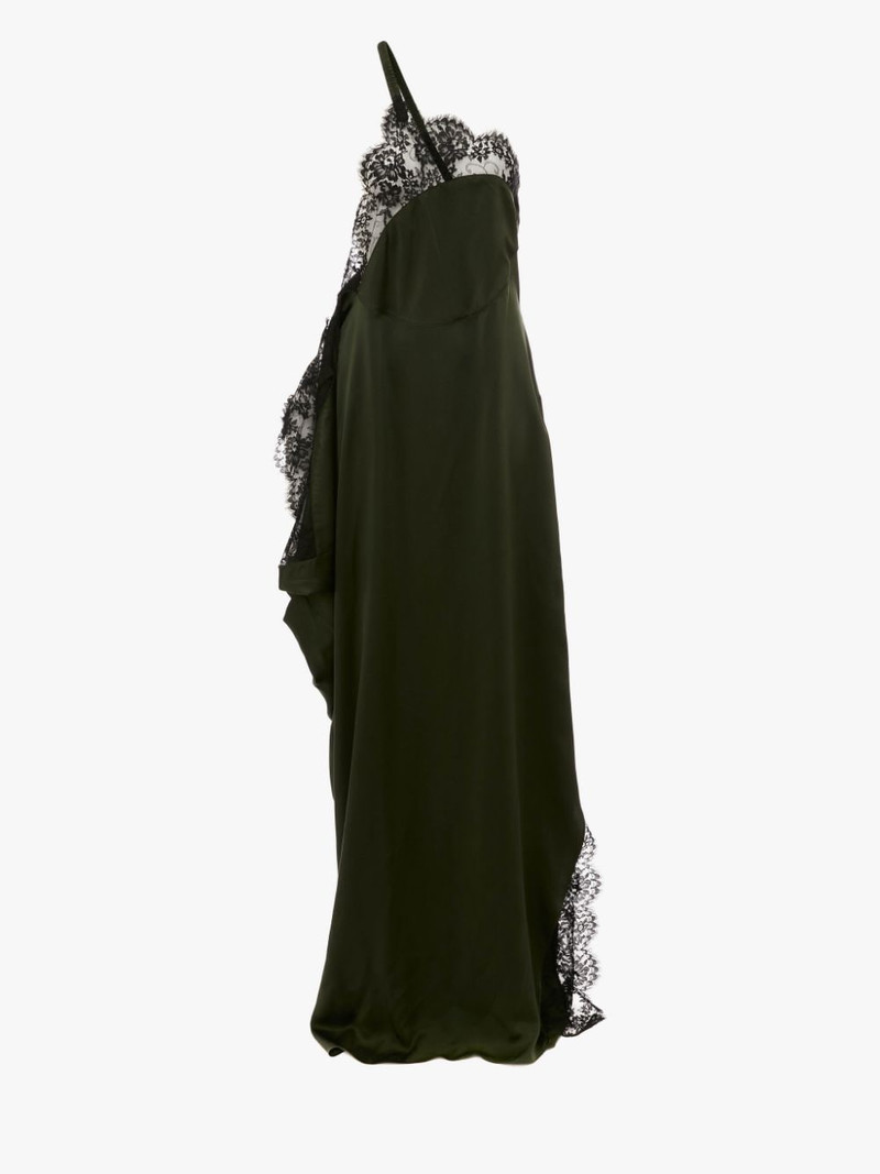 JW Anderson ONE SHOULDER ASYMMETRIC LACE SLIP DRESS - DR0346PG1275595 |  REVERSIBLE