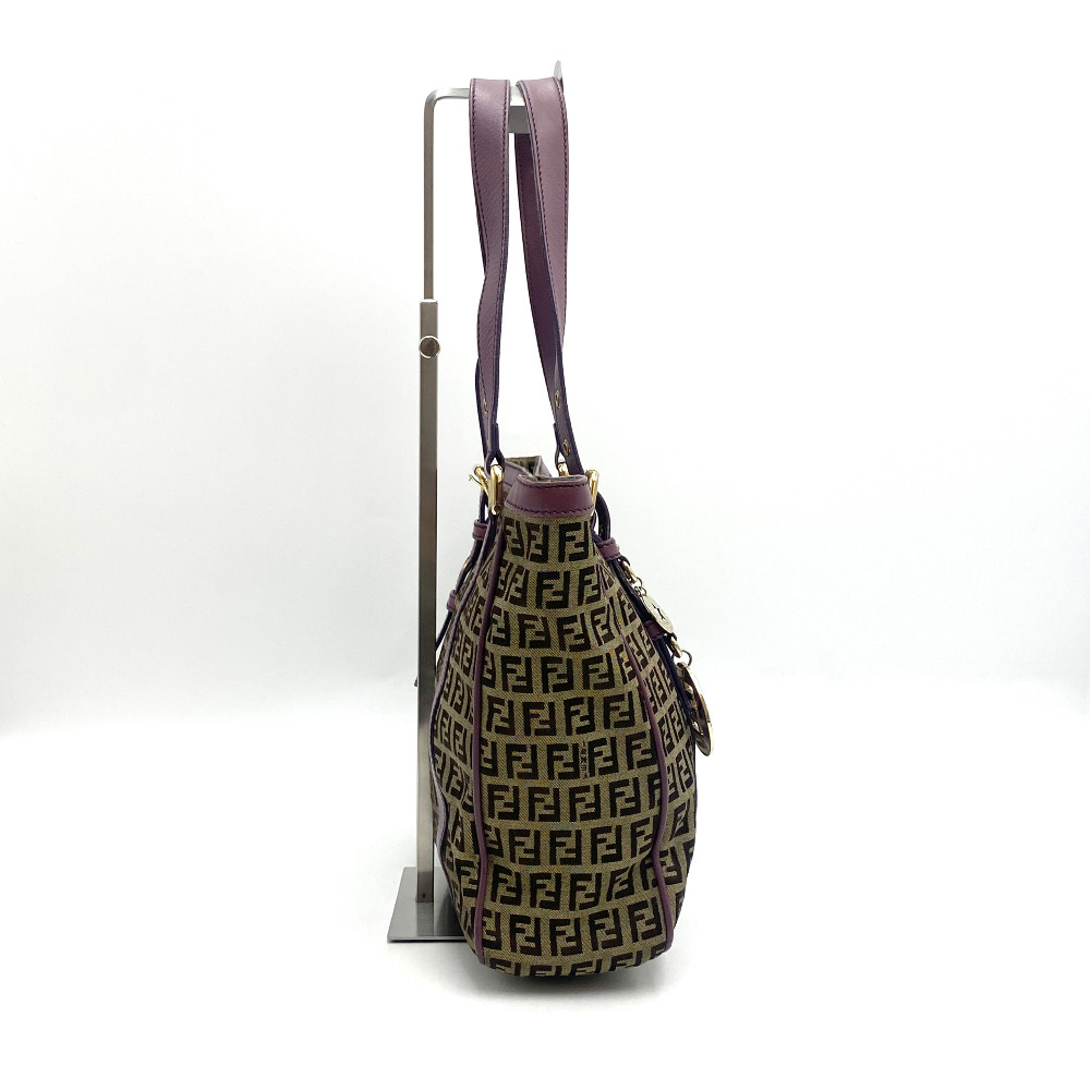 Fendi Beige Zucchini Fabric Shopper Bag - 2