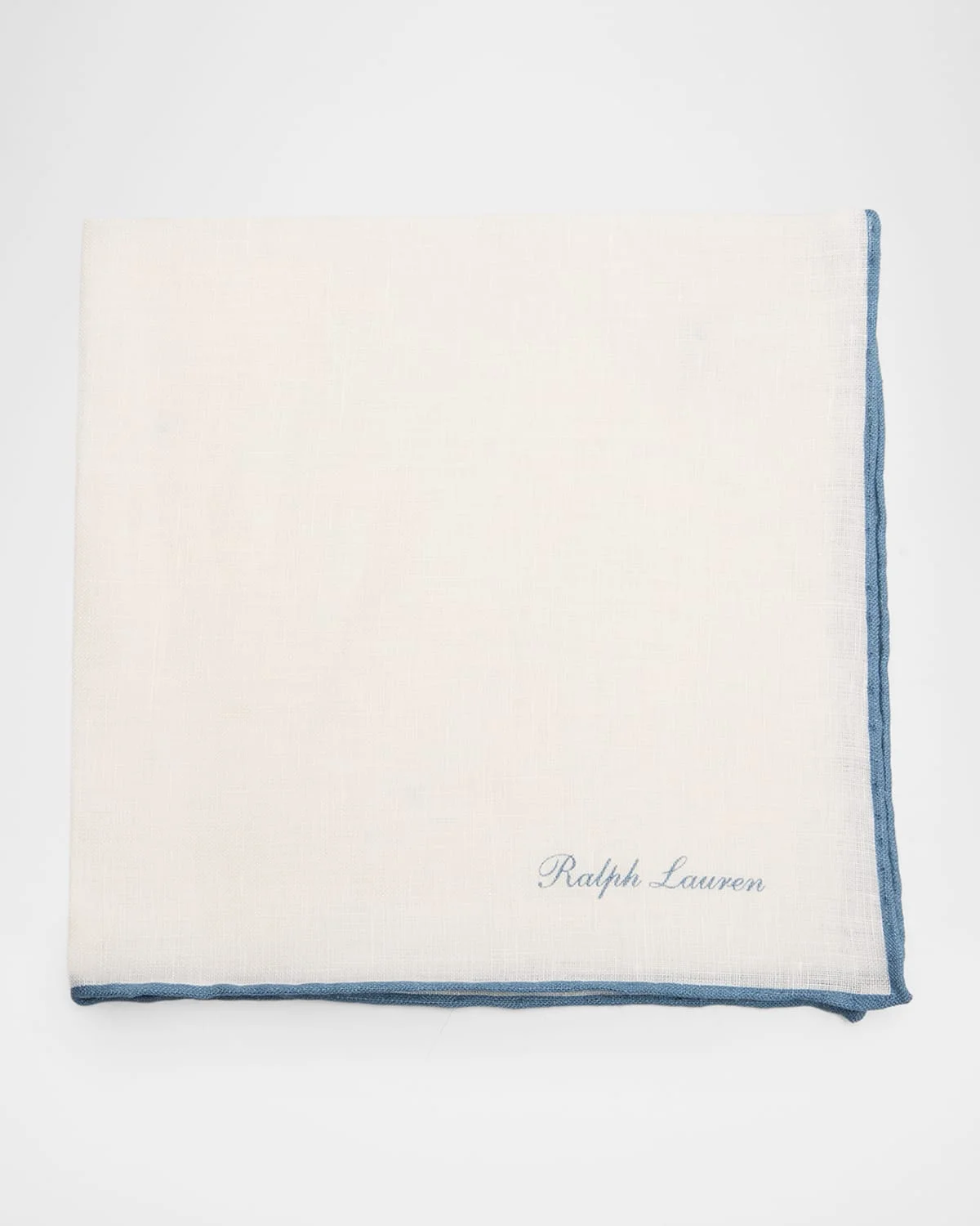 Men's Tipped Linen Pocket Square - 1