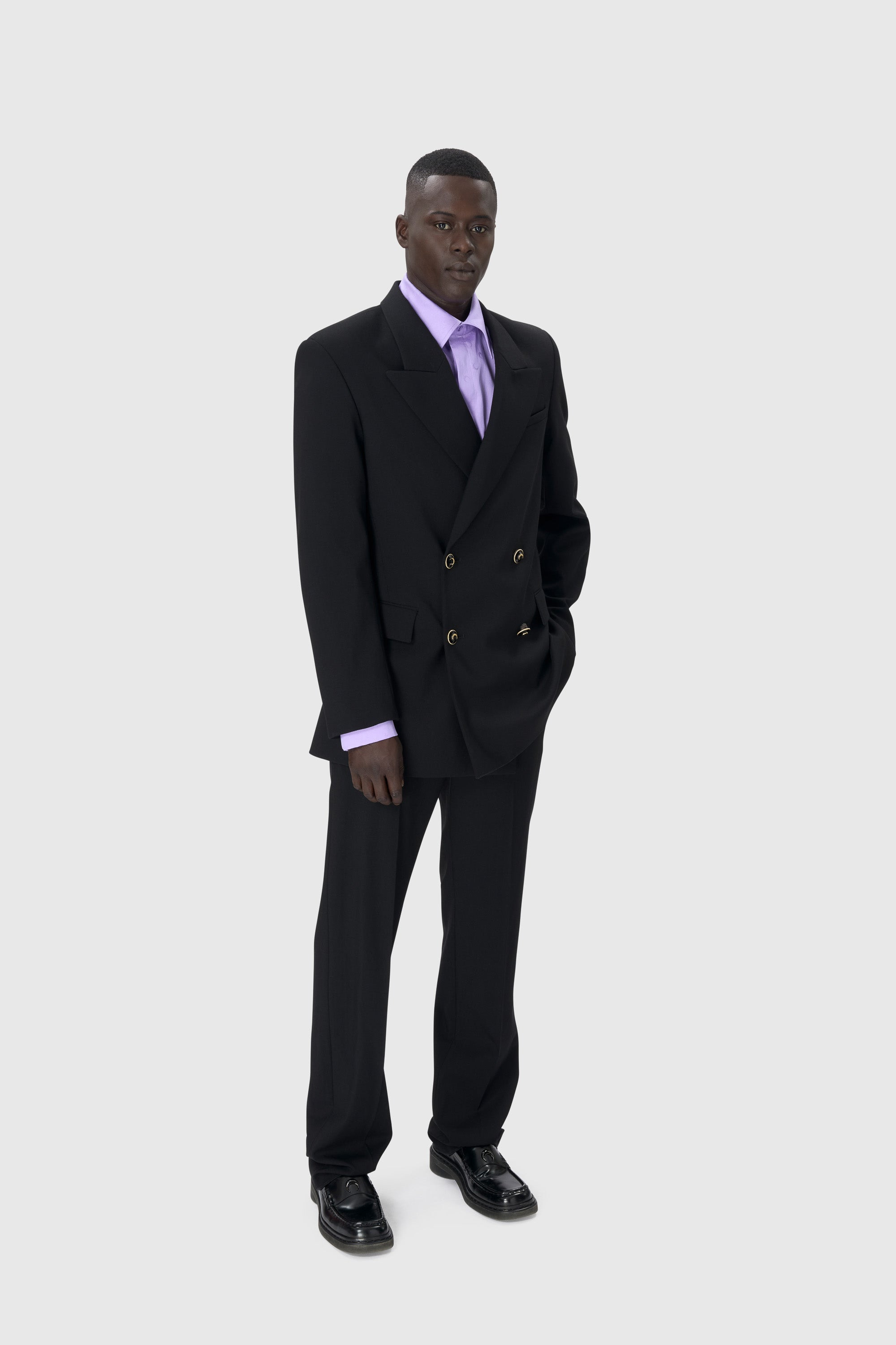 Virgin Wool Twill Fitted Jacket - 4