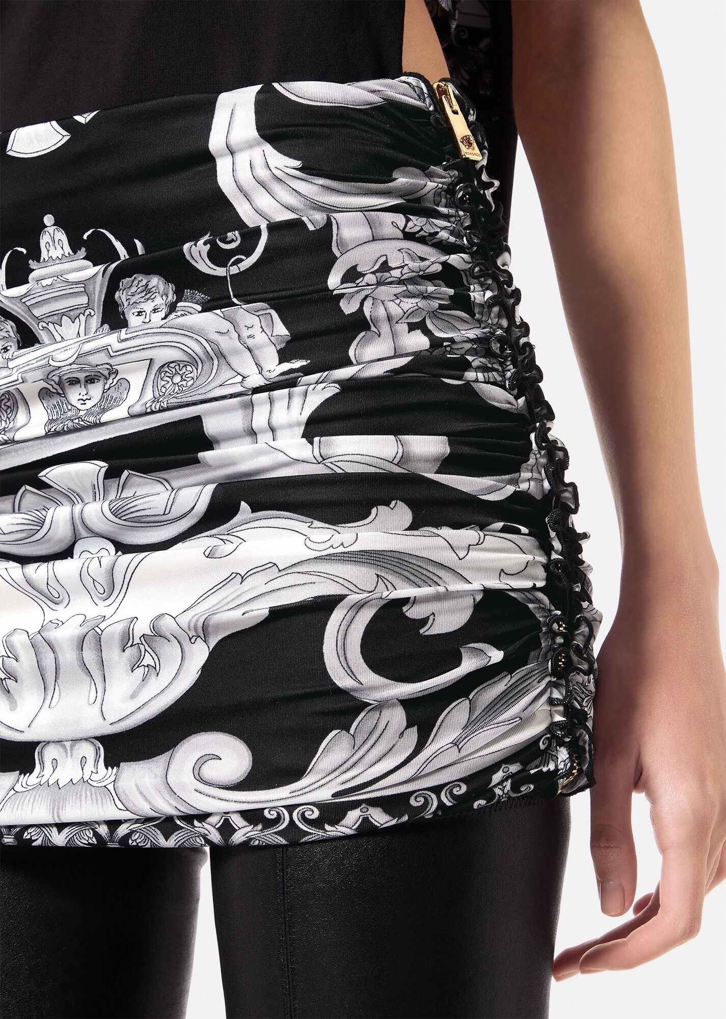 Silver Baroque Mini Skirt - 5