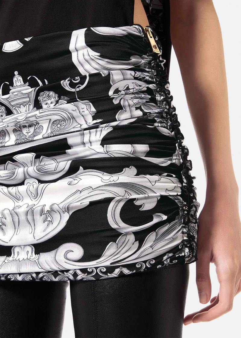 Silver Baroque Mini Skirt 5