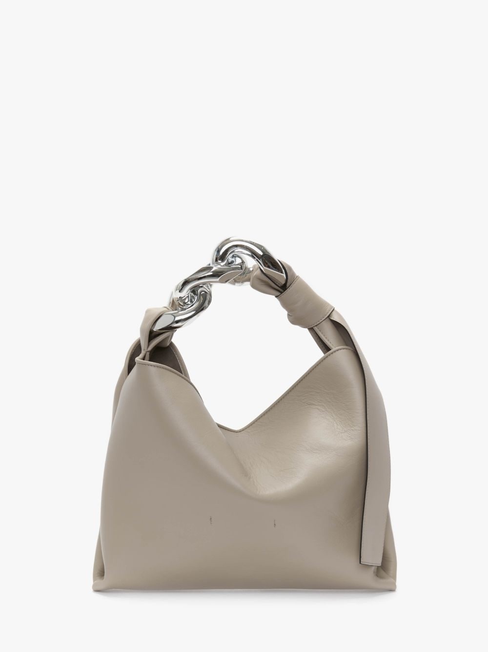 SMALL CHAIN HOBO - LEATHER SHOULDER BAG - 3