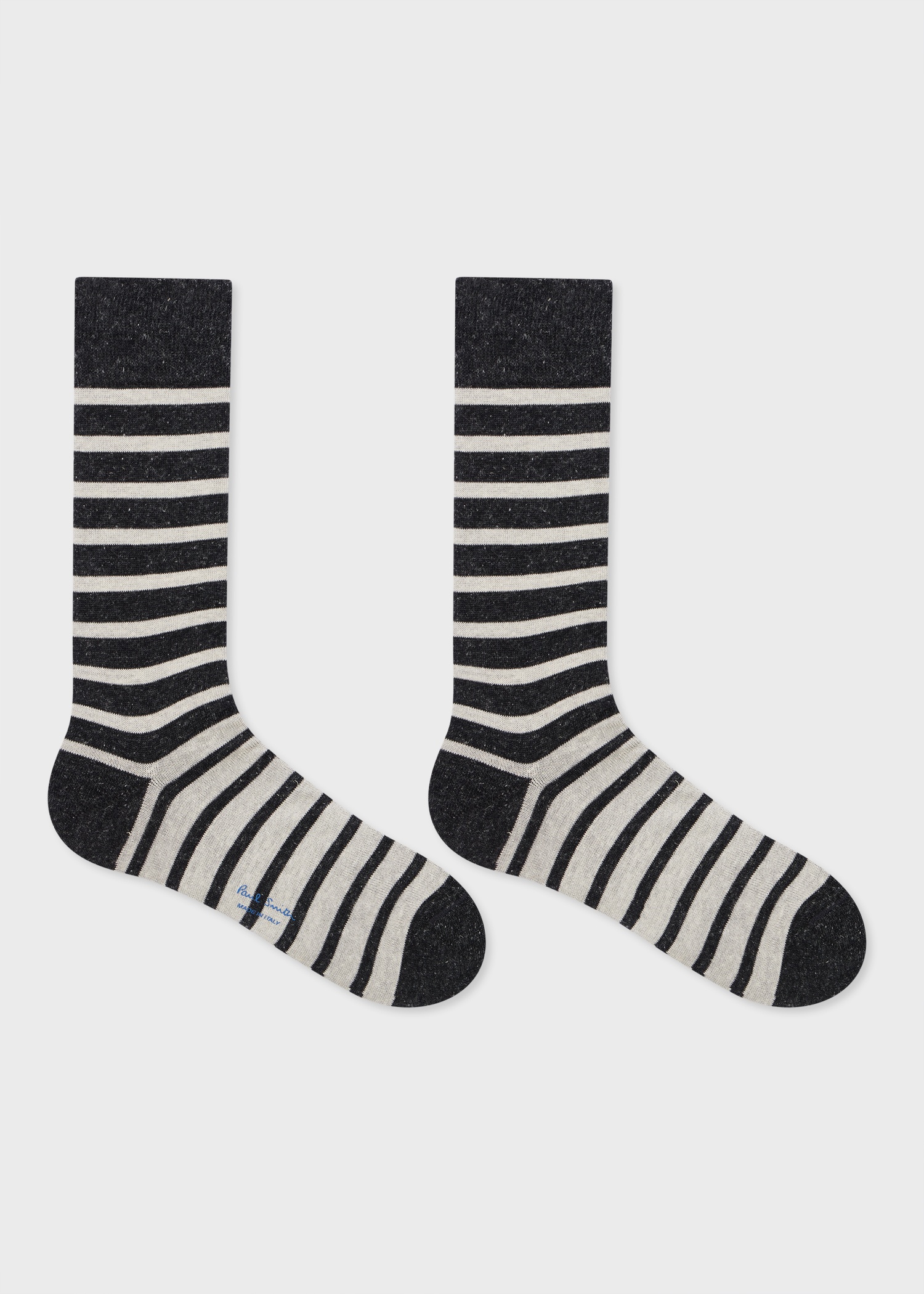 Charcoal Cotton-Blend Stripe Socks - 2