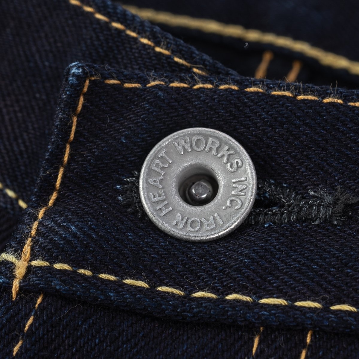 IH-634S-142ib-c 14oz Selvedge Denim Straight Cut Jeans - Indigo/Black - 11