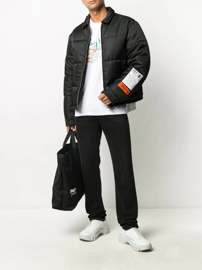 Heron Preston zip-up padded jacket outlook