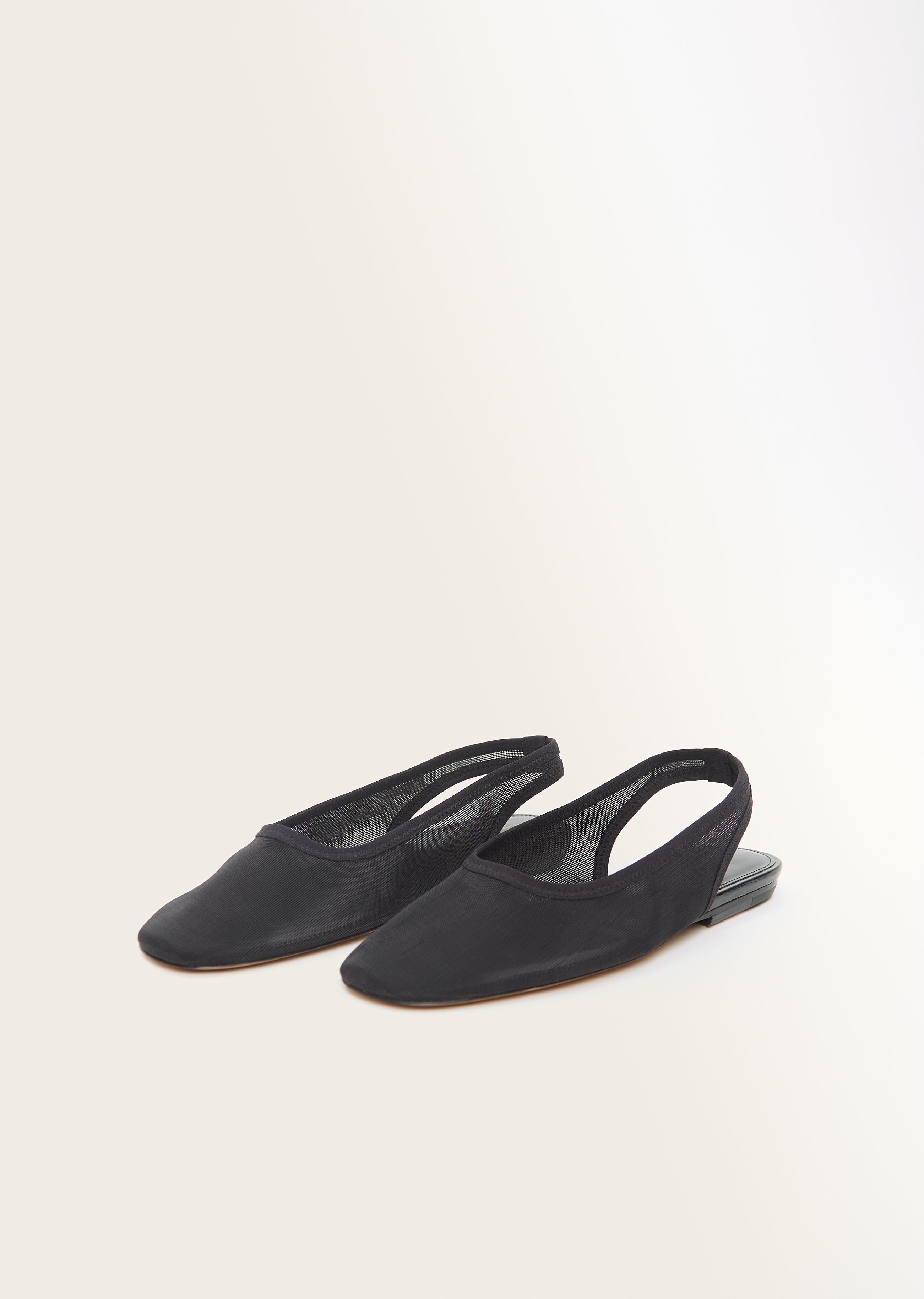 Mesh Slingback Ballet — Black - 2