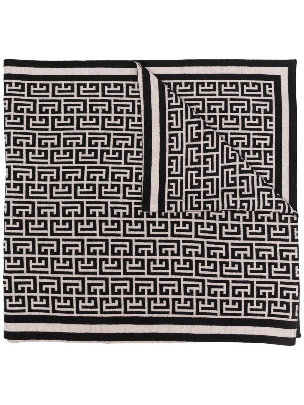 monogram pattern scarf - 1