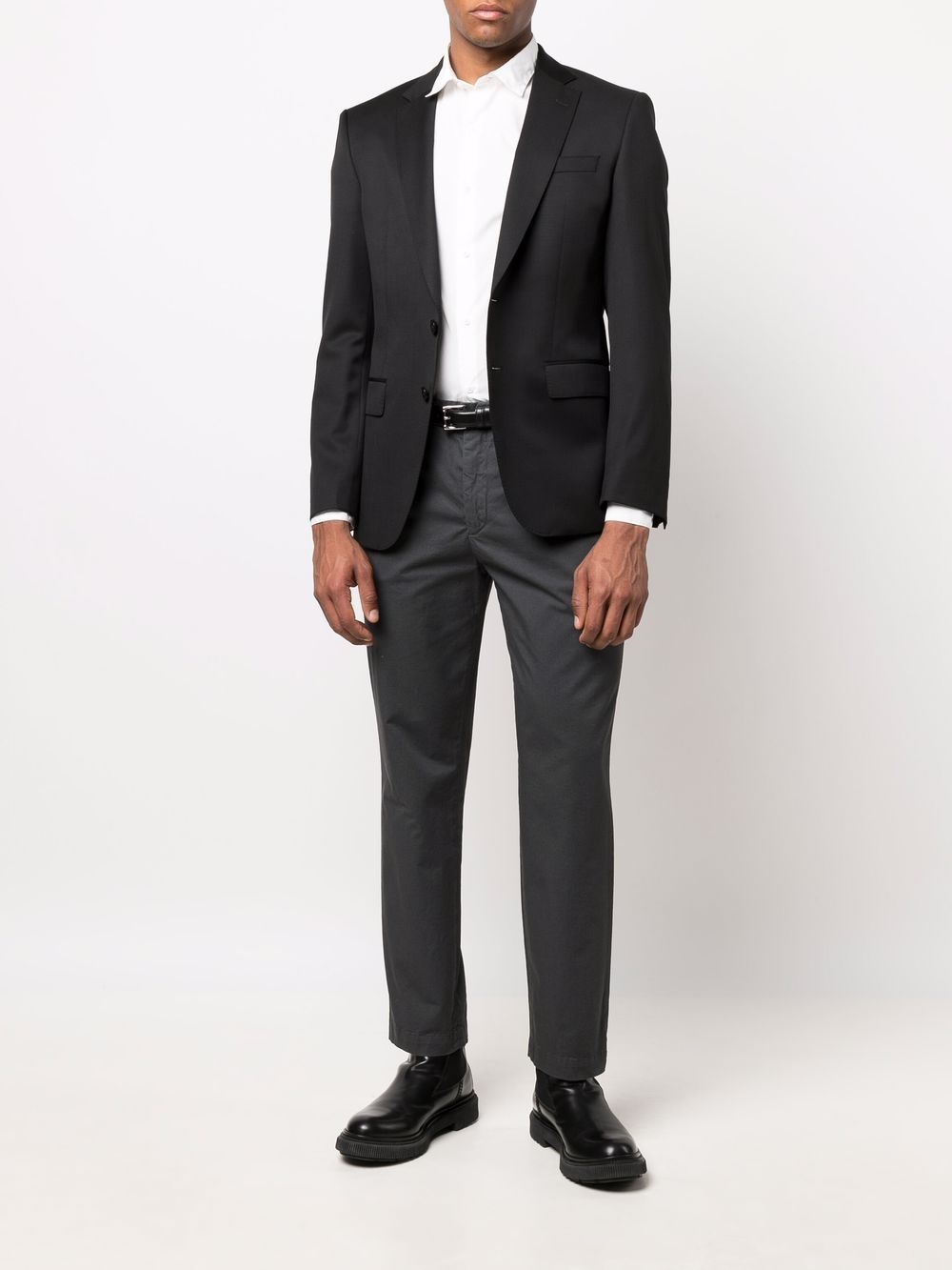 single-breasted virgin wool blazer - 2