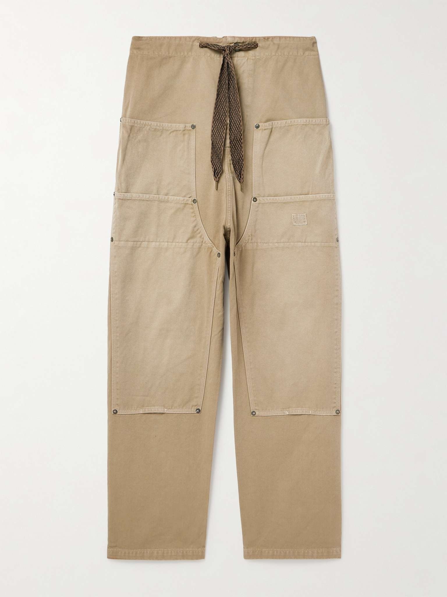 Katsuragi Wide-Leg Panelled Cotton-Twill Drawstring Trousers - 1