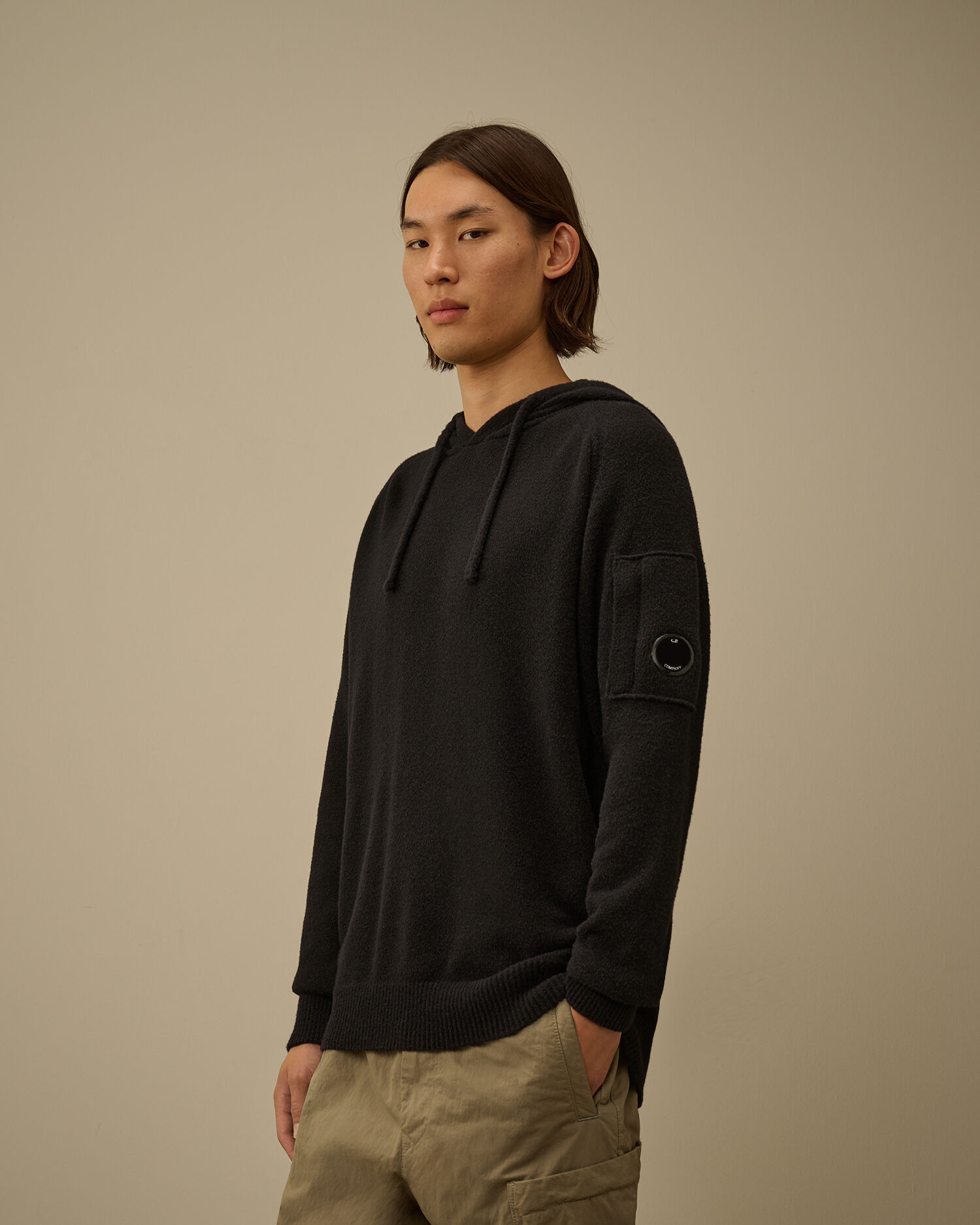 Fleece Knit Hooded Sweater - 3