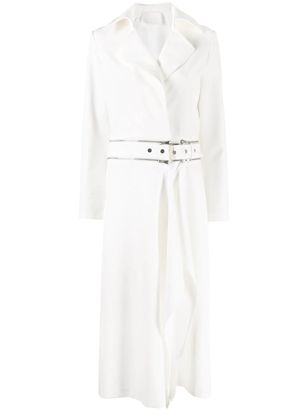 all around-zip belted trench coat - 1