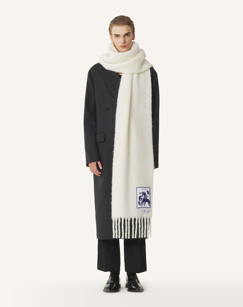 Lanvin LUNAR YEAR WOOL SCARF WITH FRINGES outlook