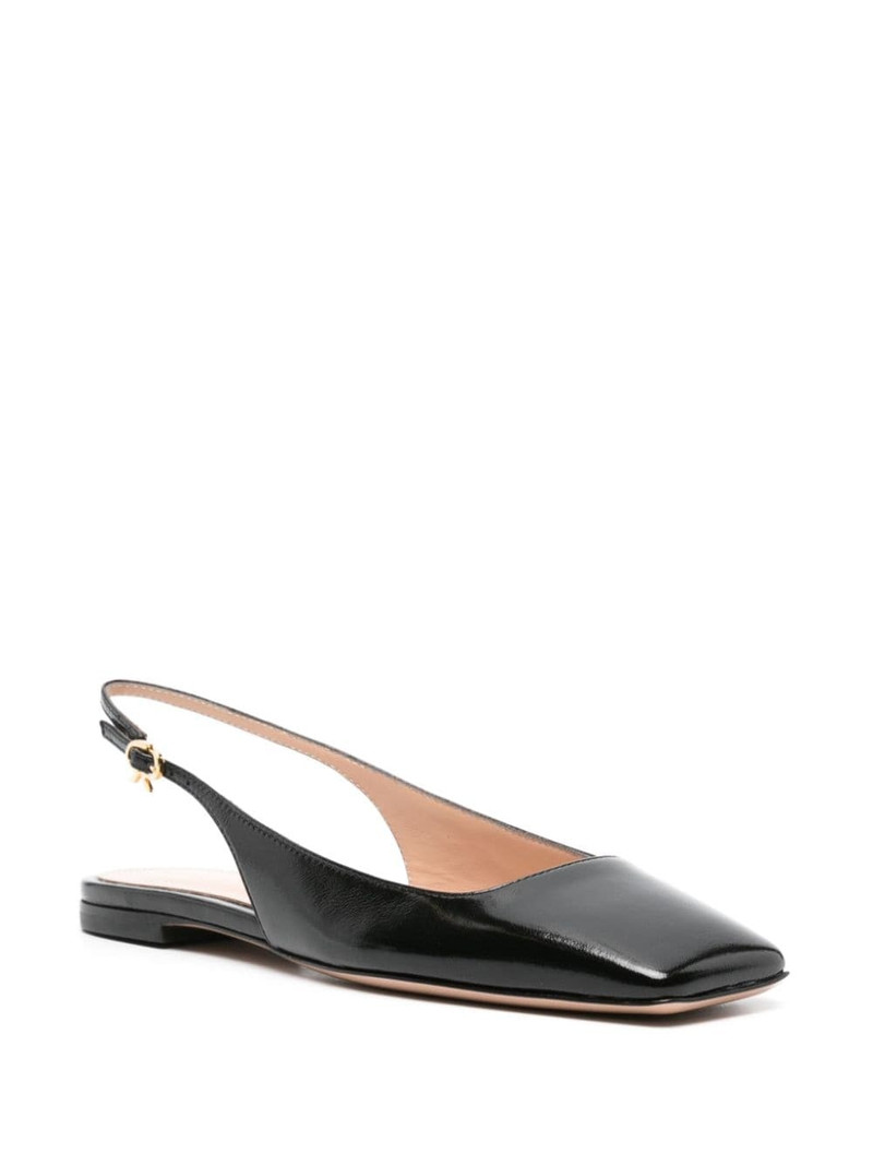 Gianvito Rossi square-toe slingback ballerina shoes outlook