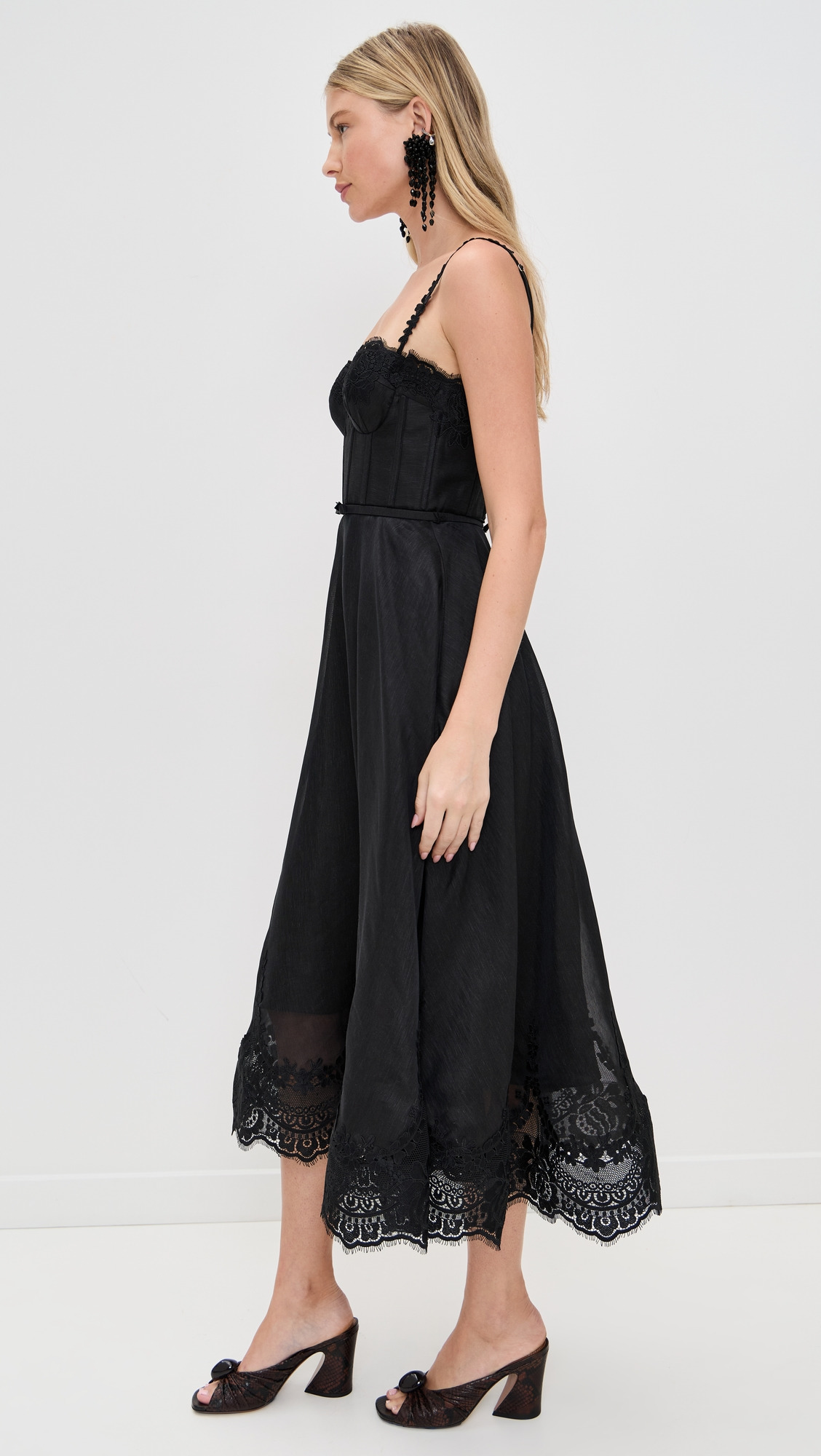 Hypnotic Lace Trim Picnic Dress - 3