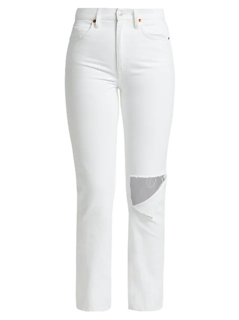 70s Distressed Straight-Leg Jeans 1