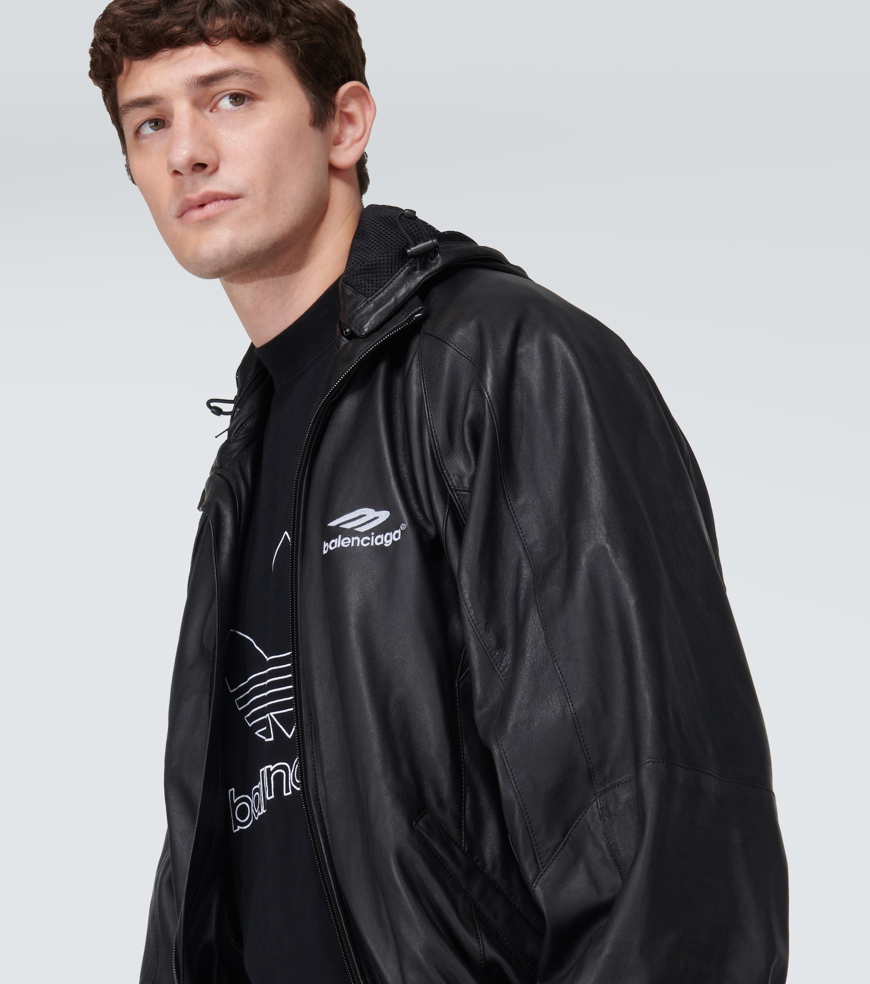 3B Sports Icon leather track jacket - 5