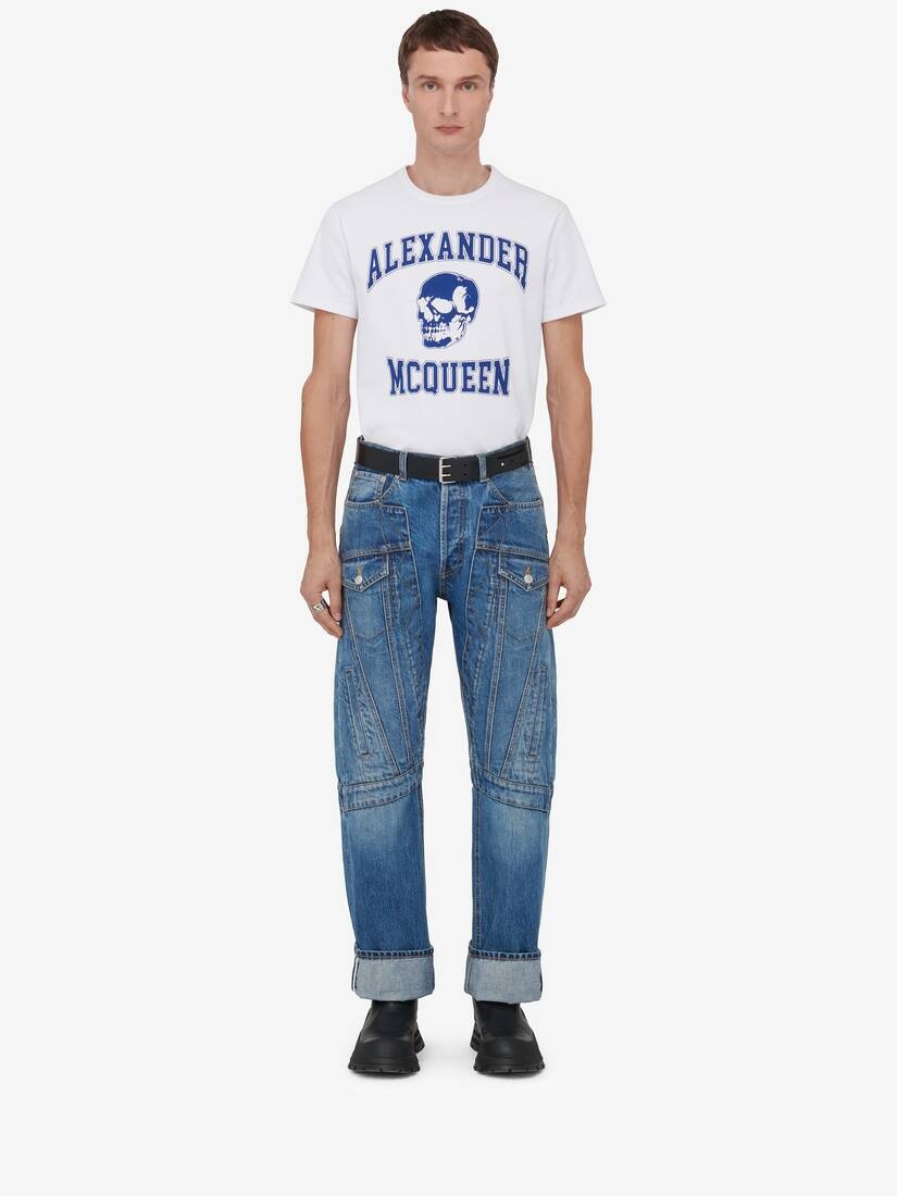 Men's Workwear Jeans in Washed Blue - 2
