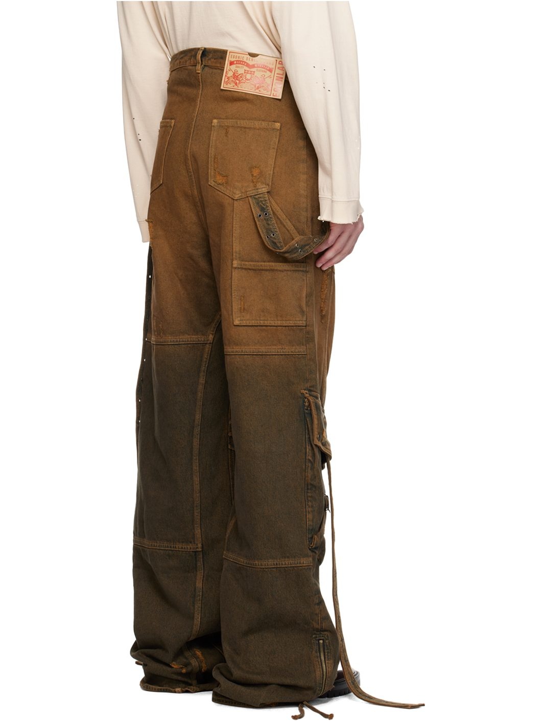 Brown Cargo Elevated Jeans - 3
