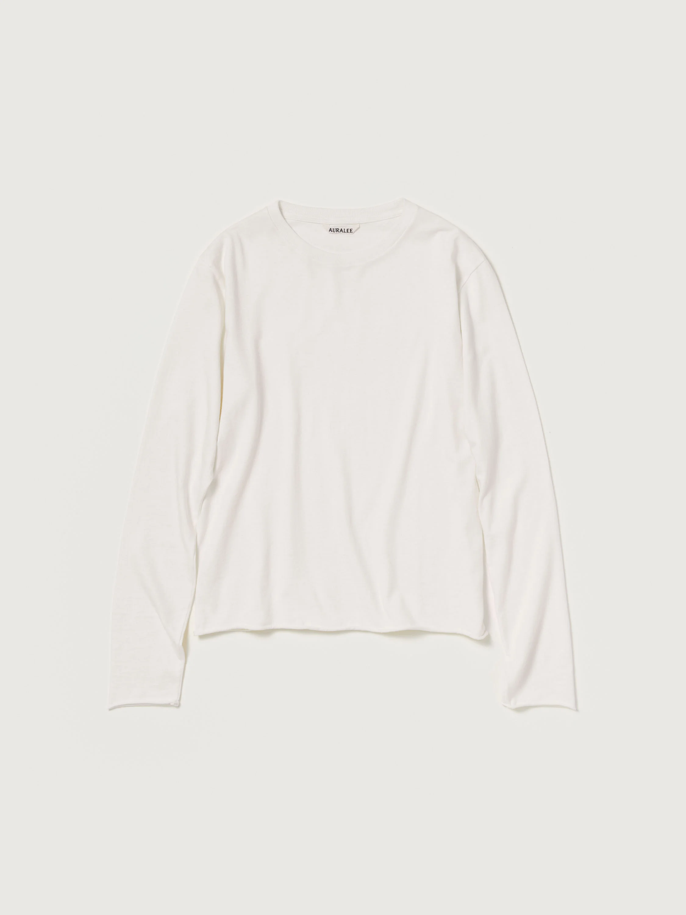 BRUSHED ORGANIC COTTON CASHMERE JERSEY L/S TEE - 1