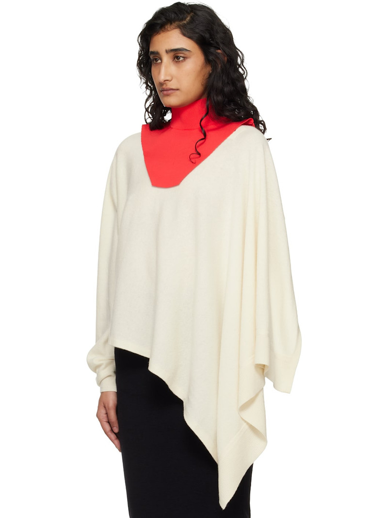 Jil Sander Red Knit Large Bib Dickey outlook