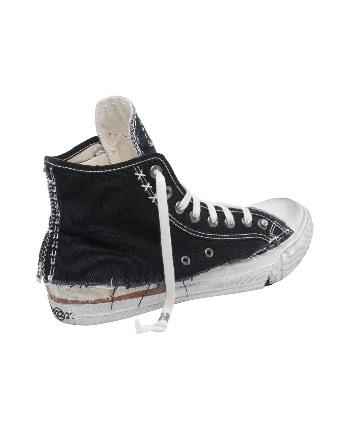 High Top Sneakers With Destructured Detail - 3