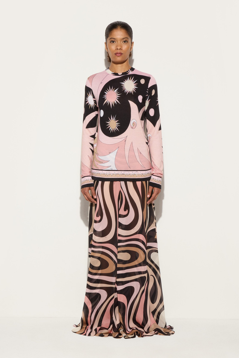 PUCCI MARMO PRINT SILK LONG SKIRT outlook