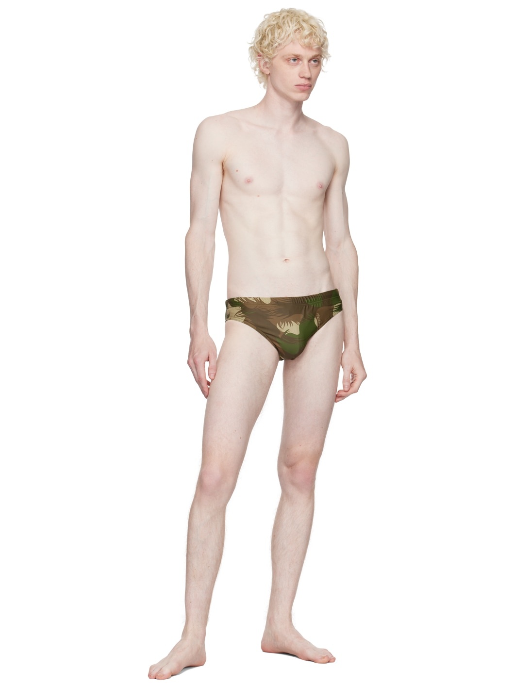 Green Camouflage Swim Briefs - 4