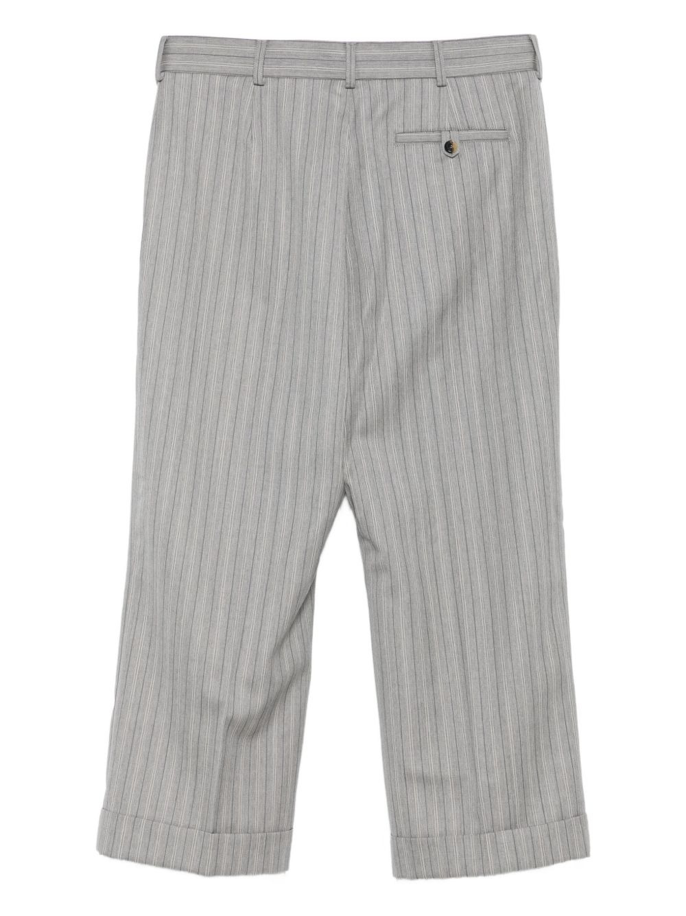 pinstripe cropped trousers - 2