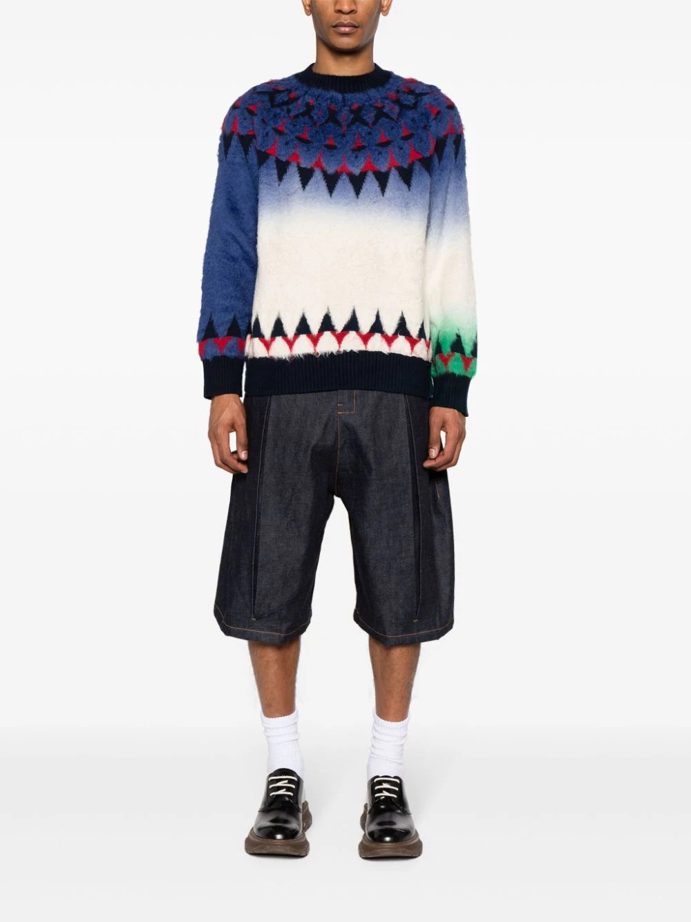 sacai Jacquard Knit Pullover | sacai | REVERSIBLE