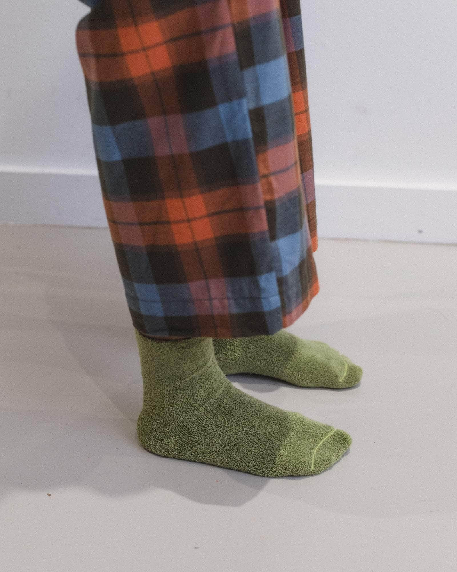 Buckle Overankle Socks - Textured Organic Cotton - 4