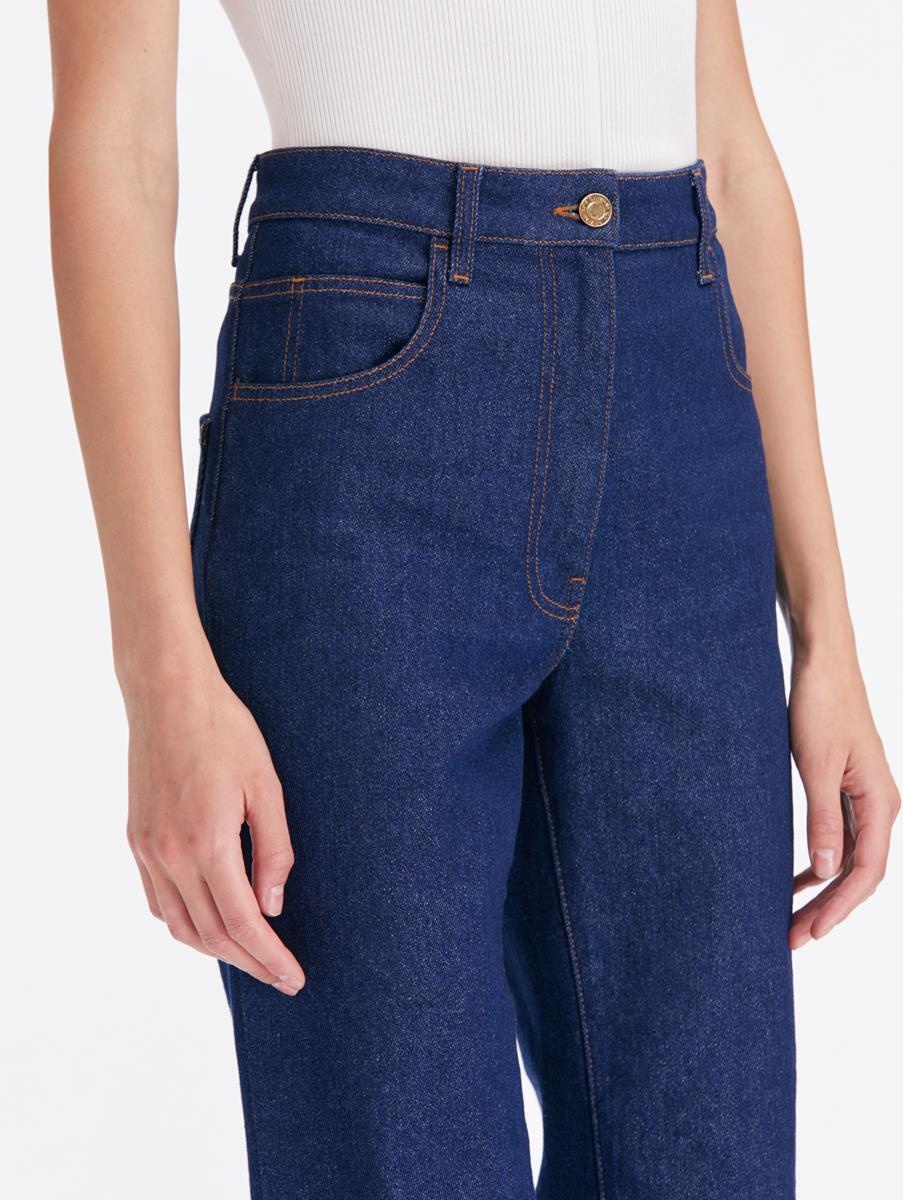 STRAIGHT LEG DENIM JEANS - 4