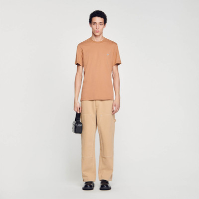 Sandro T-SHIRT WITH SQUARE CROSS PATCH outlook