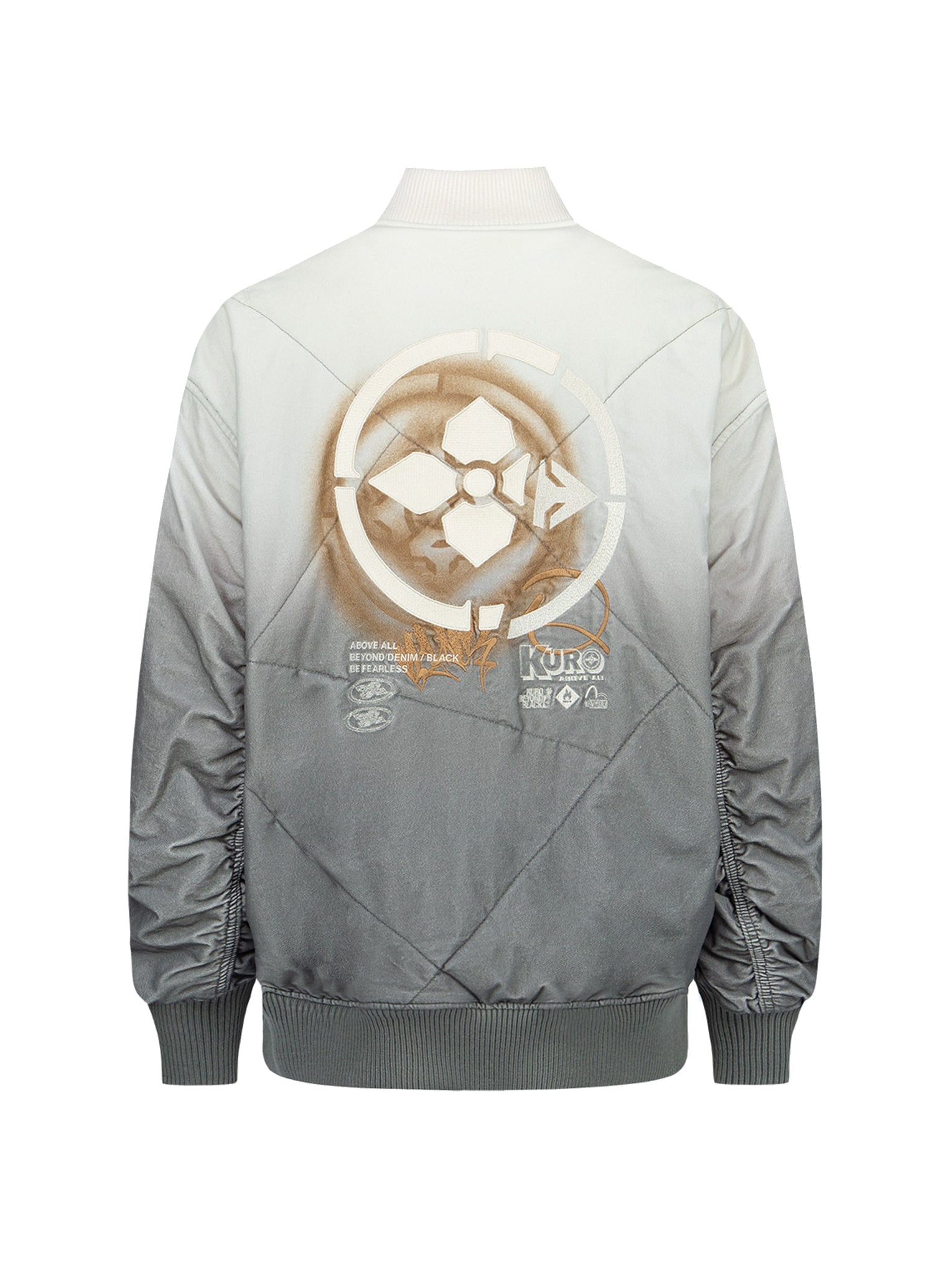 Gradient Oversized Padded Bomber Jacket - 9