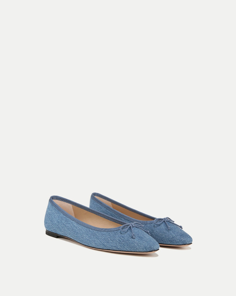 CATHERINE DENIM BALLET FLAT - 2