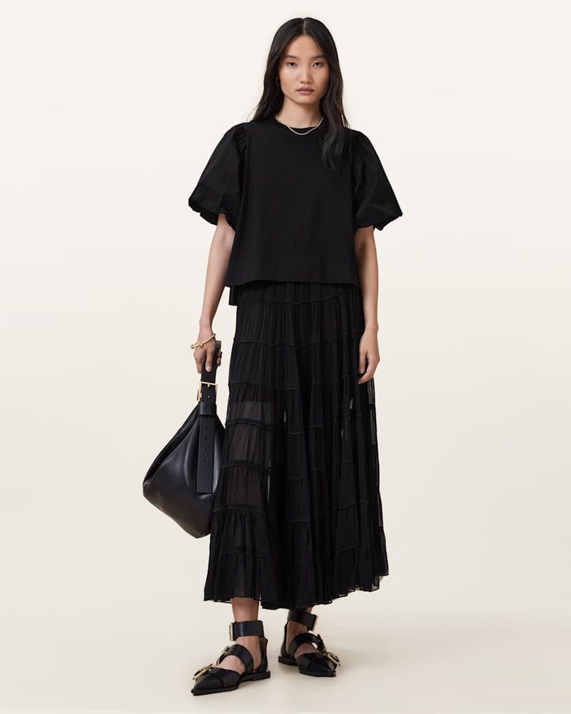 EVA TIERED MIDI SKIRT 5