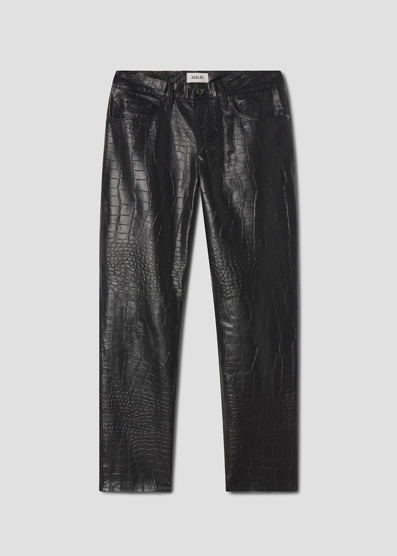 LOW RISE SLIM (RECYCLED LEATHER) IN CROC 1