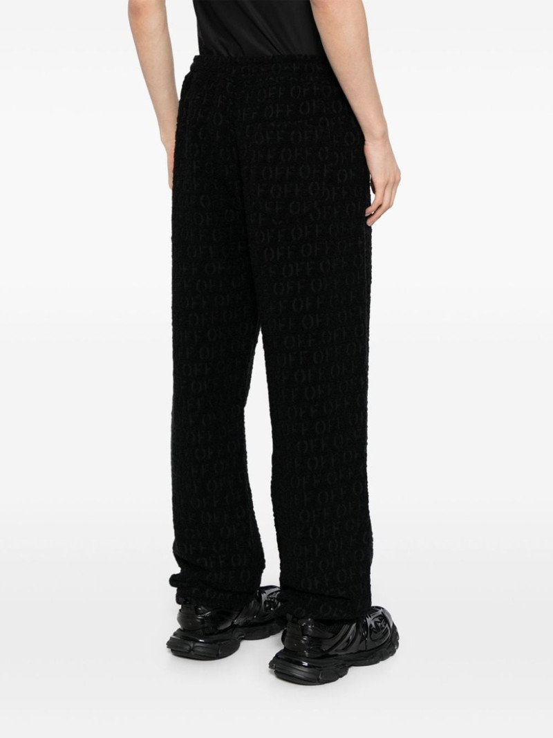 logo print wide leg trousers 4