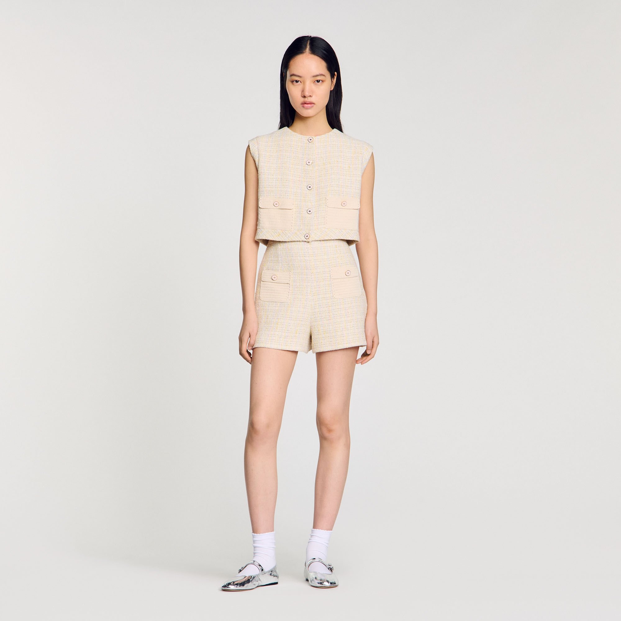 DECORATIVE TWEED SHORTS - 2