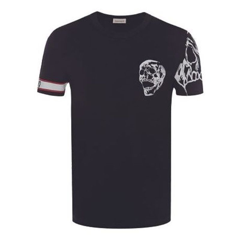 Men's Alexander McQueen Short Sleeve Black 599566QOZ690901 1