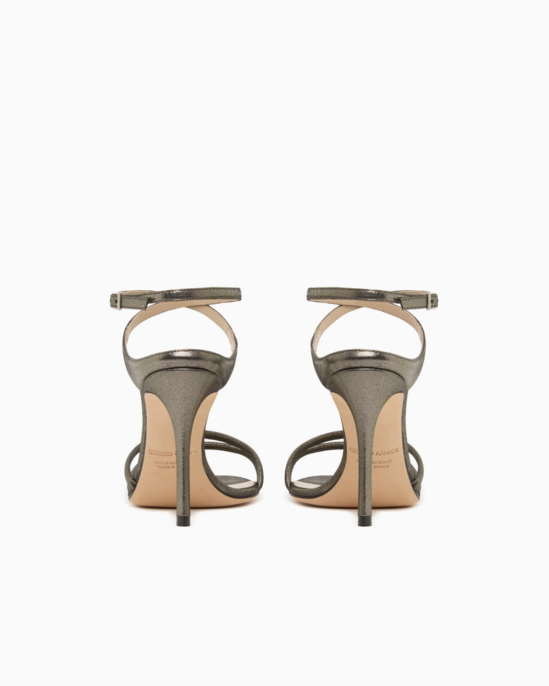 GIORGIO ARMANI HEELED SANDALS IN SPARKLING NUBUCK outlook